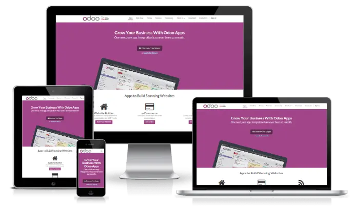 Odoo accesible desde ordenador tablet y móvil